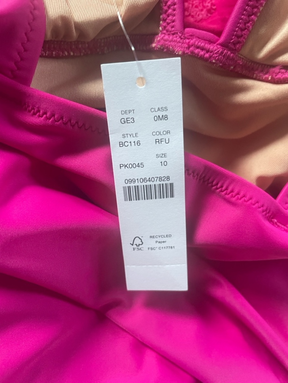 J. Crew Women’s Classic v-neck Fuchsia Swimsuit 10 $30 - Picture 15 of 15